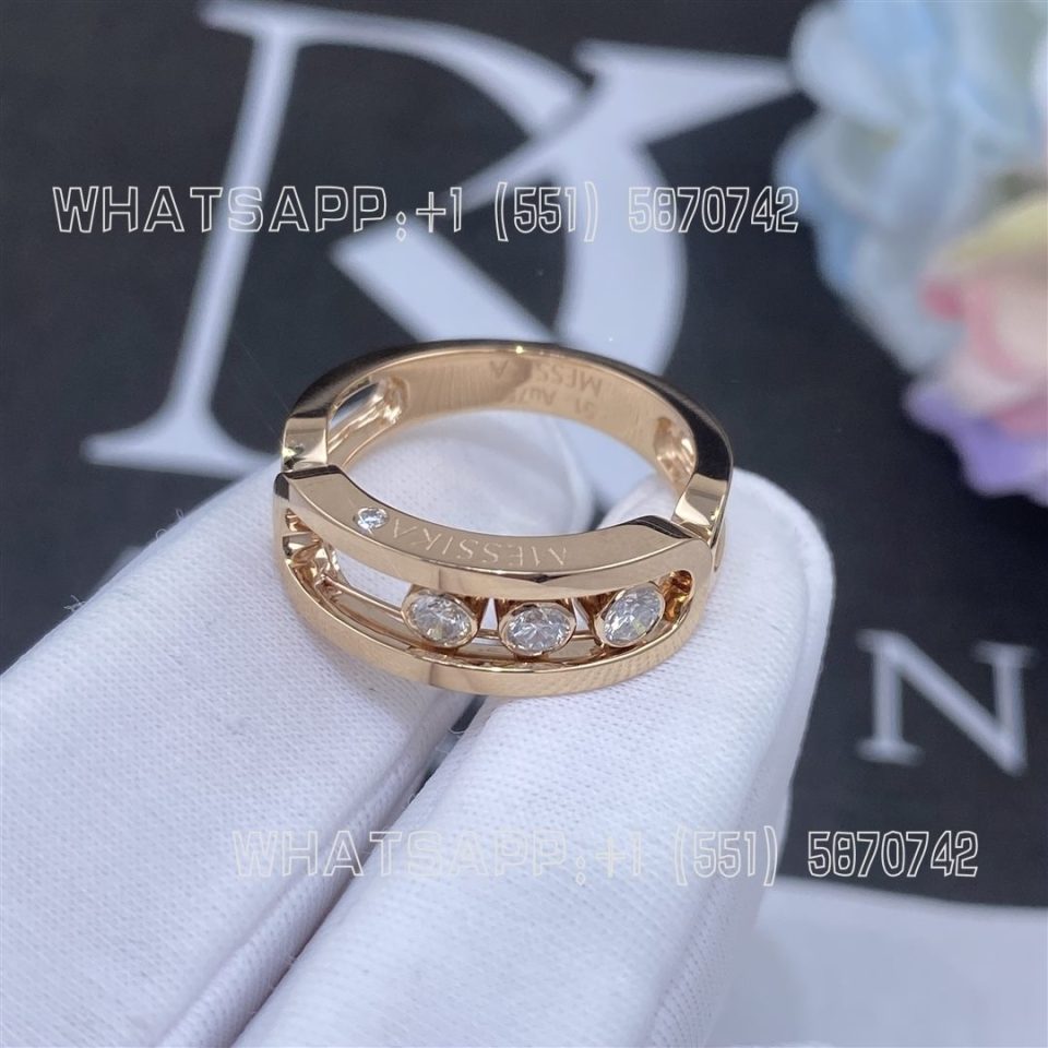 Custom Jewelry Messika Rose Gold Diamond Ring Move Classic
