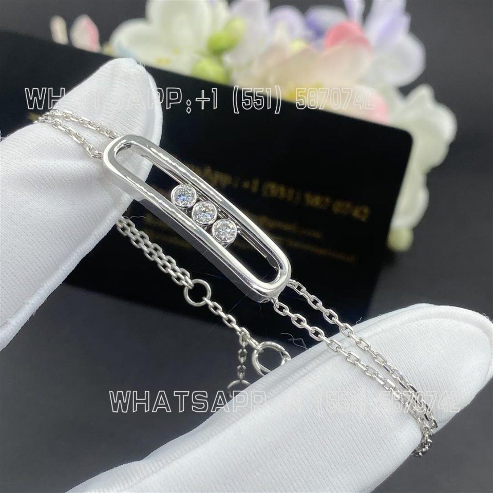 Custom Jewelry Messika White Gold Diamond Bracelet Move Classique 3996-WG