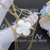 Custom Jewelry Van Cleef & Arpels Magic Alhambra Long Necklace Yellow Gold and White Mother-of-pearl VCARO49L00