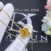 Custom Jewelry Van Cleef & Arpels Vintage Alhambra pendant Yellow gold Tiger Eye VCARD38600