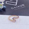 Custom Jewelry Marli Cleo Diamond Slim Ring In Rose Gold Chalcedony CLEO-R1