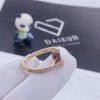 Custom Jewelry Marli Cleo Diamond Slim Ring In Rose Gold Chalcedony CLEO-R1