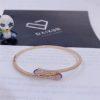Custom Jewelry Marli Cleo Diamond Slim Slip-On Bracelet In Rose Gold Chalcedony CLEO-B1