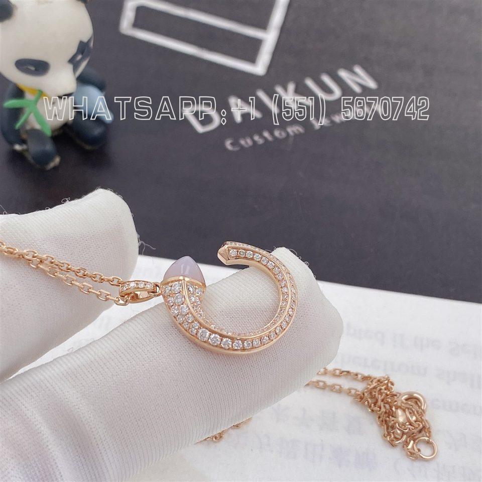 Custom Marli Cleo Venus Diamond Pendant In Rose Gold Chalcedony CLEO-N34