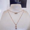 Custom Jewelry Messika Rose Gold Diamond Necklace Move Uno 2 Rows