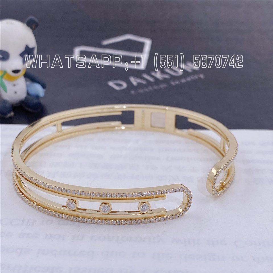 Custom Messika Yellow Gold Diamond Bracelet Move 10th Bangle