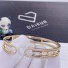 Custom Jewelry Messika Yellow Gold Diamond Bracelet Move 10th Bangle