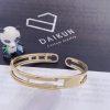 Custom Jewelry Messika Yellow Gold Diamond Bracelet Move 10th Bangle