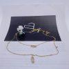 Custom Jewelry Messika Yellow Gold Diamond Necklace Move Uno 2 Rows PavÉ