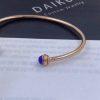 Custom Jewelry Piaget Possession Open Bangle Bracelet 18k Rose Gold and Lapis Lazuli G36PC600