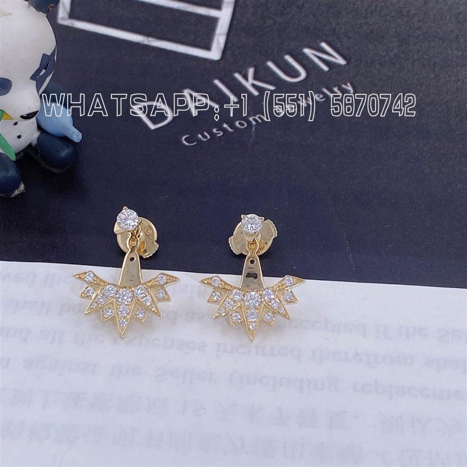Custom Piaget Sunlight Earrings 18k Yellow Gold