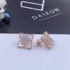 Custom Jewelry Roberto Coin Princess Flower Earrings with Diamonds and Mother of Pearl – 18K Rose Gold