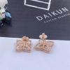 Custom Jewelry Roberto Coin Princess Flower Earrings with Diamonds and Mother of Pearl – 18K Rose Gold