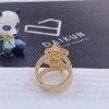Custom Jewelry Roberto Coin Princess Flower Yellow and White Gold Ring with Diamonds