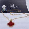Custom Jewelry Van Cleef & Arpels Magic Alhambra Long Necklace, 1 Motif Yellow Gold, Carnelian VCARO49N00