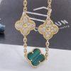 Custom Jewelry Van Cleef & Arpels Vintage Alhambra bracelet, 5 motifs Yellow gold, Diamond, Malachite VCARO7GQ00