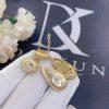 Custom Jewelry Buccellati Macri Pendant Earrings in Yellow Gold with Yellow Gold Bezels Set with Diamonds