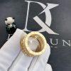 Custom Jewelry Bulgari B.zero1 Rock Four-band Ring in 18k Yellow Gold with Studded Spiral and Pavé Diamonds