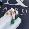 Custom Jewelry Bulgari Divas’ Dream 18K Rose Gold Earring Set with Malachite Elements 356454