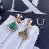 Custom Jewelry Bulgari Divas’ Dream 18K Rose Gold Earring Set with Malachite Elements 356454
