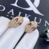 Custom Jewelry Bulgari Serpenti earrings in 18k pink gold with rubellite and pavé diamonds 352726 OR857722