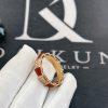 Custom Jewelry Bulgari Serpenti Viper Band Ring Set with Carnelian Elements and Pavé Diamonds 353348