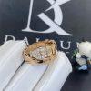Custom Jewelry Bulgari Serpenti Viper One-coil Ring 18k Rose Gold Set with Pavé Diamonds on the Head 345206