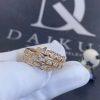 Custom Jewelry Bulgari Serpenti Viper Two-coil 18k Rose Gold Ring Set with Pavé Diamonds 357261
