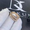 Custom Jewelry Bulgari Serpenti Viper 18k Rose Gold Ring Set with Pavé Diamonds 356873