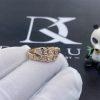 Custom Jewelry Bulgari Serpenti Viper 18k Rose Gold Ring Set with Pavé Diamonds 356873