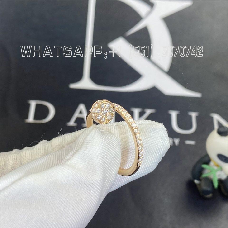 Custom Jewelry Cartier Juste Un Clou Ring Rose Gold Diamonds B4231400