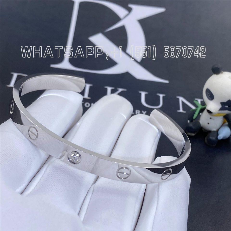 Custom Jewelry Cartier Love Bracelet 1 Diamond White Gold B6029917