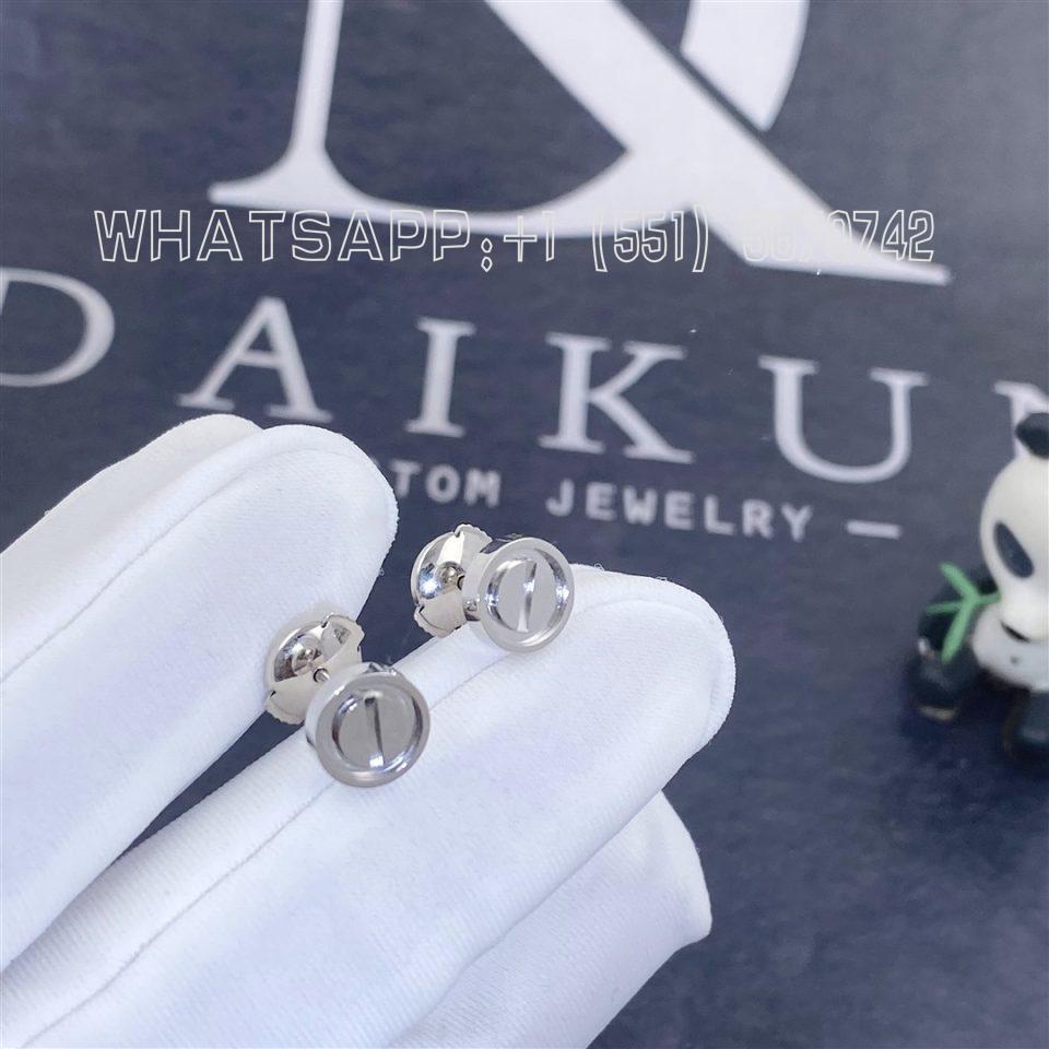 Custom Jewelry Cartier Love Earrings White Gold B8301256