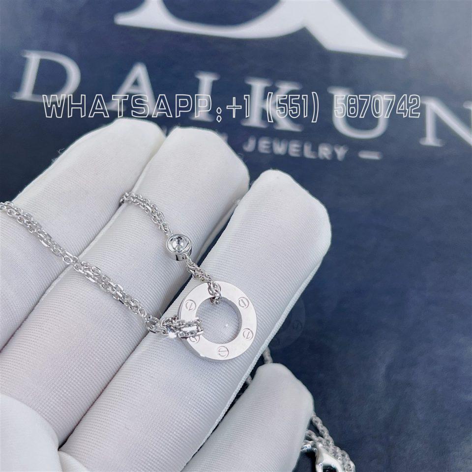 Custom Jewelry Cartier Love Necklace 2 Diamonds White Gold B7219400