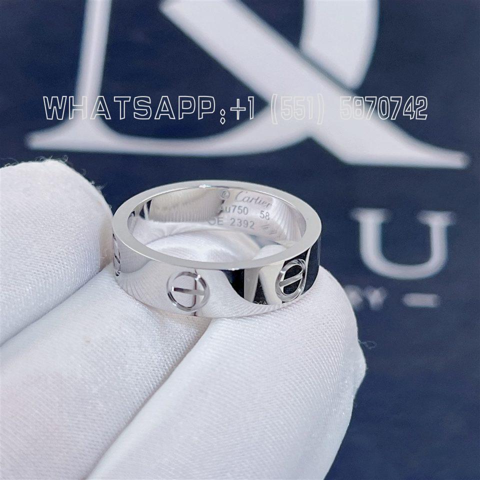 Custom Jewelry Cartier Love Ring White Gold B4084700