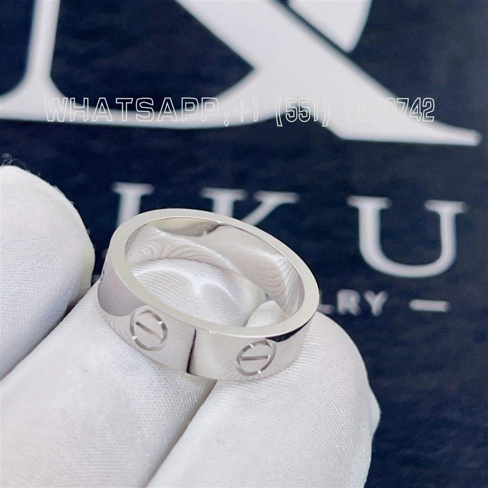 Custom Jewelry Cartier Love Ring White Gold B4084700