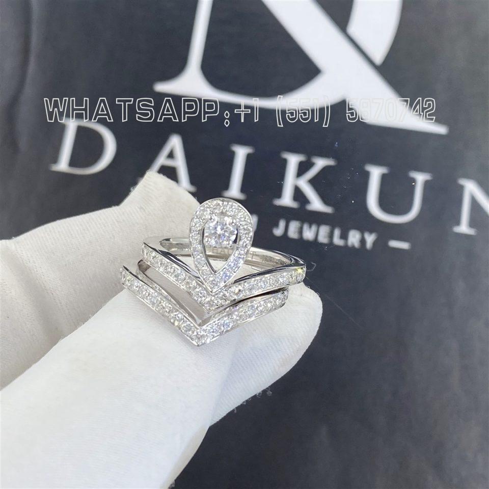 Custom Jewelry Chaumet Josephine Aigrette Ring White Gold Diamond Combination Rings 083510-083590