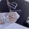 Custom Jewelry Chaumet Paris Jeux De Liens Harmony Diamonds Large Model Pendant Rose Gold Diamonds-25mm