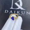 Custom Jewelry Chopard 18K Yellow Gold Happy Hearts Ring Lapis lazuli @829482-5500