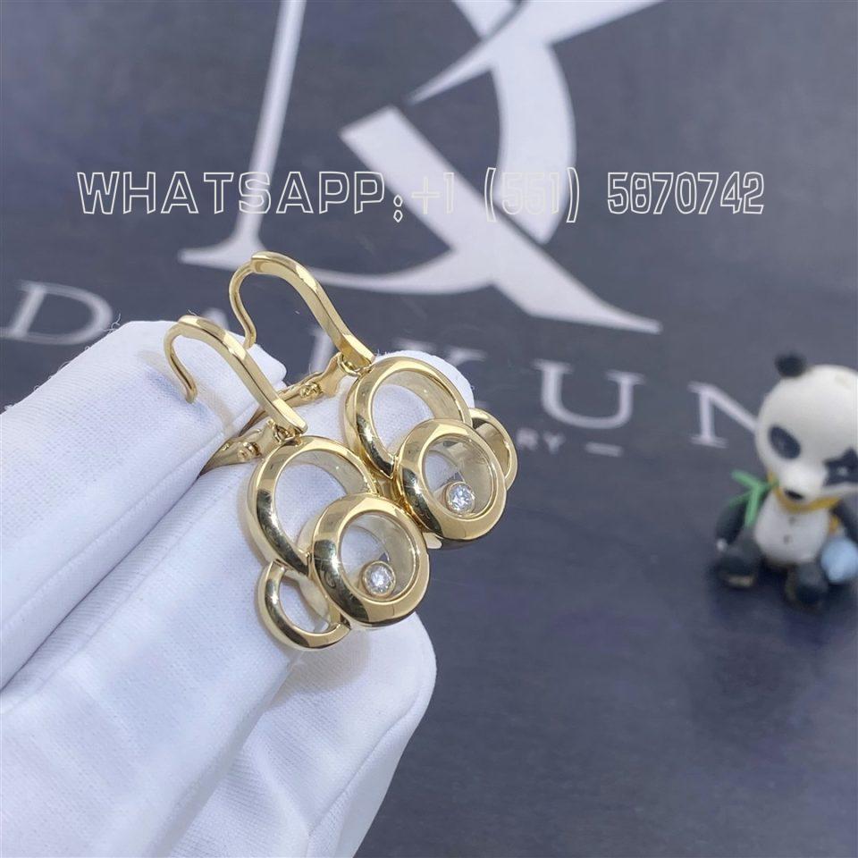 Custom Jewelry Chopard Happy Dreams Earrings 18k Yellow Gold Diamonds 839769-5001