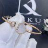 Custom Jewelry Chopard Happy Hearts Bangle Ethical Rose Gold Diamonds  Mother-of-pearl @85a074-5300