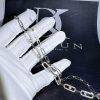 Custom Jewelry Messika White Gold Diamond Necklace Move Uno Multi Choker 12010-WG