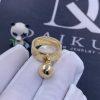 Custom Jewelry Tiffany 18k Yellow Gold HardWear Dangle Ball Band Ring