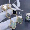 Custom Jewelry Van Cleef & Arpels Magic Alhambra Earrings, 3 Motifs Yellow Gold, Mother-of-pearl, Onyx VCARD79000