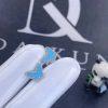 Custom Jewelry Van Cleef & Arpels Sweet Alhambra Butterfly Earstuds White Gold Turquoise VCARN5JN00