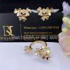 Custom Jewelry Van Cleef & Arpels Frivole Earrings 3 Flowers Mini Model Yellow Gold Diamond VCARP2DV00