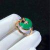 Custom Jewelry Cartier Amulette De Cartier 17mm Malachite Ring Small Model B4217600