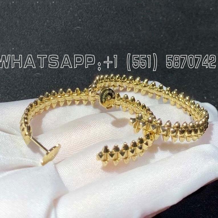 Custom Jewelry Cartier Clash De Cartier Hoop Earrings Small Model Yellow Gold B8301416
