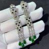 Custom Jewelry Cartier PanthÈre De Cartier Earrings White Gold, Emeralds, Onyx, Diamonds N8026900