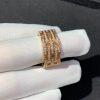 Custom Jewelry Cartier Paris 5-Row Diamond Maillon Panthère Ring